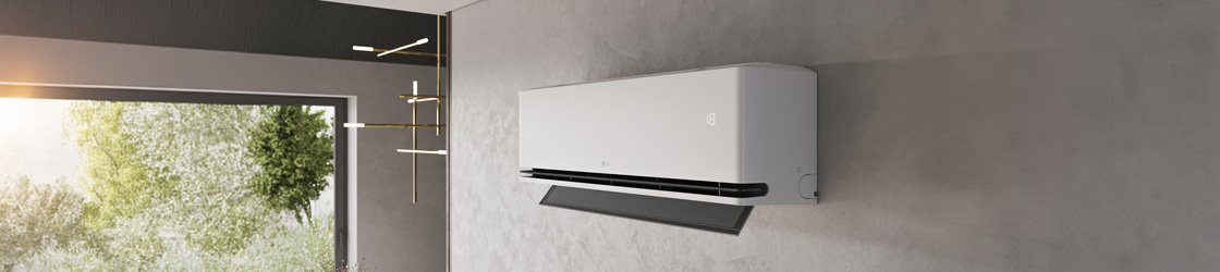 Energooszczędny klimatyzator z podwójnym układem wylotowym
