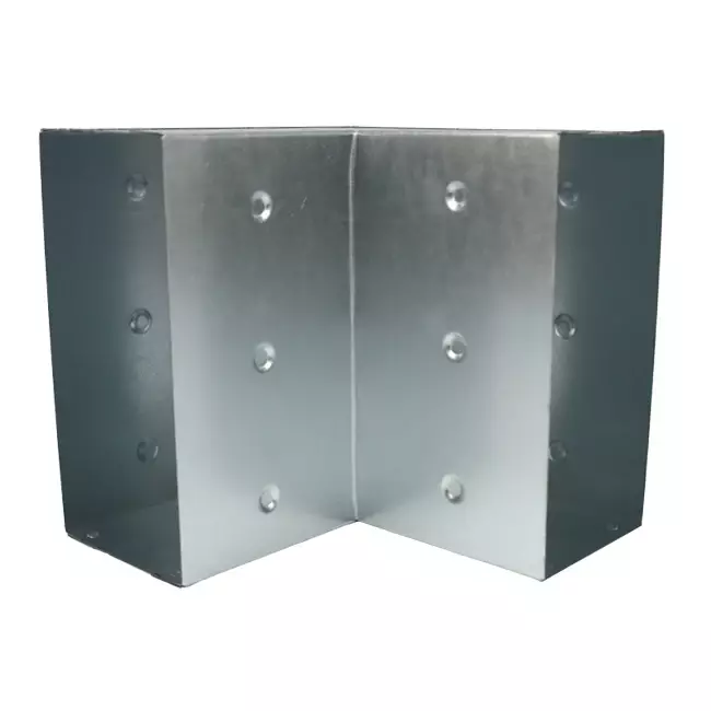 Gięcie 90 stopni 170x80 mm w pionie dla kanału wylewowego