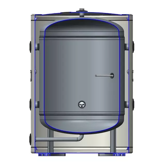 Zbiornik buforowy ze stali nierdzewnej Duplex 100L z rezystorem 2KW