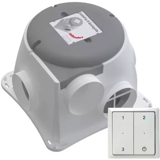 Zestaw Zehnder ComfoFan Silent 460 m³/h + sterowanie RFZ – wtyczka z uziemieniem