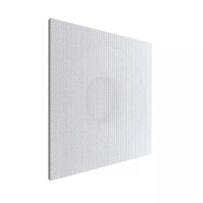 Perforowany nawiewnik sufitowy 600 x 600 służący do odprowadzania powietrza, z górnym połączeniem 250 mm – kolor mieszany RAL 9010