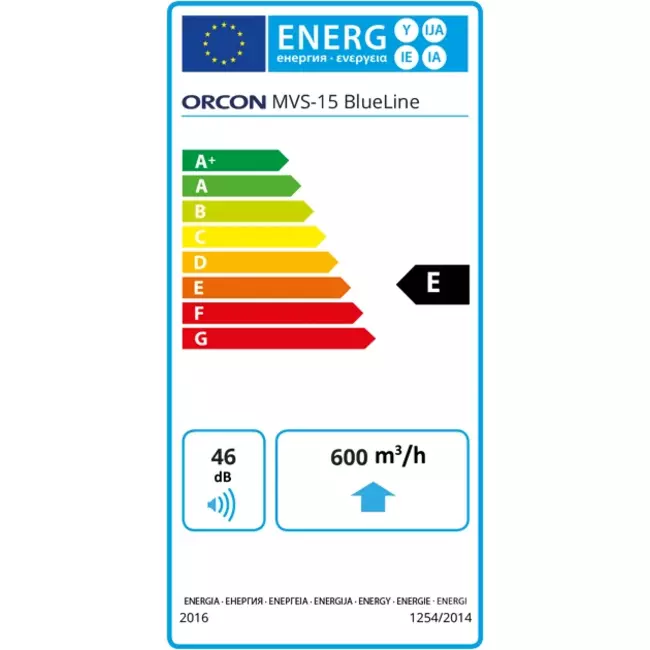 Orcon MVS-15P 550 m³/h - wtyczka perilex