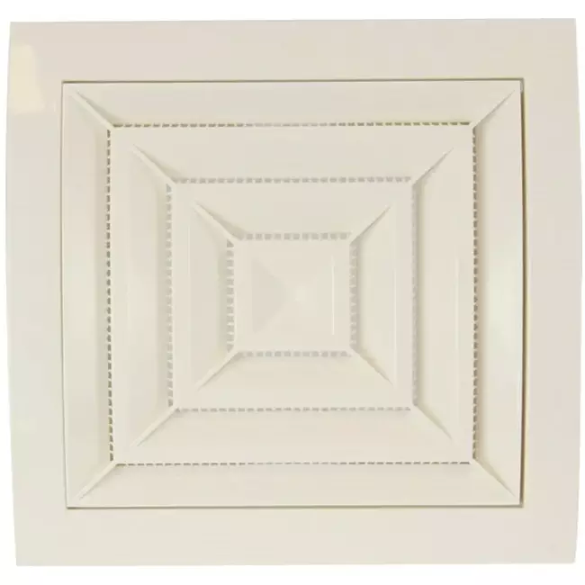 Nawiewnik sufitowy kwadratowy 150x150 średnica: 100 biały - ND10G