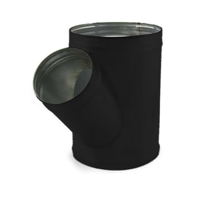 Trójnik Spiro 250 mm średnica 100 mm (45 stopni) (ocynk) RAL9005
