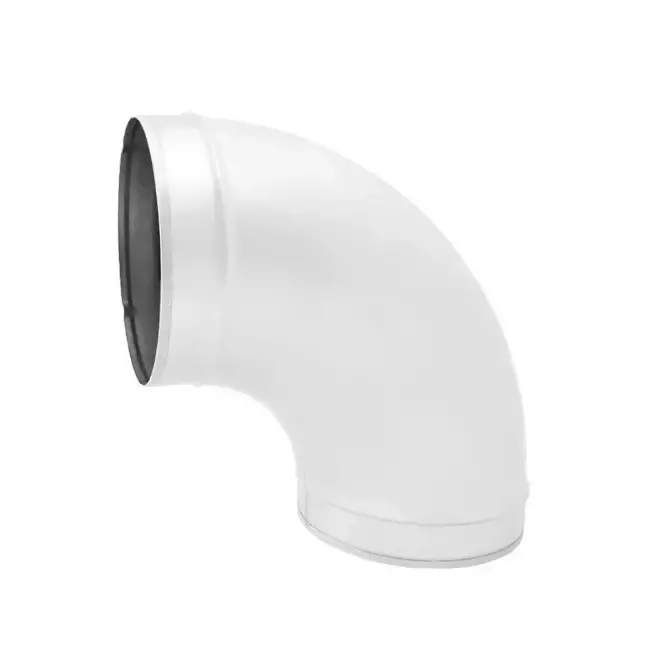 Kolanko Spiro 180 mm 90 stopni (ocynkowane) RAL9010