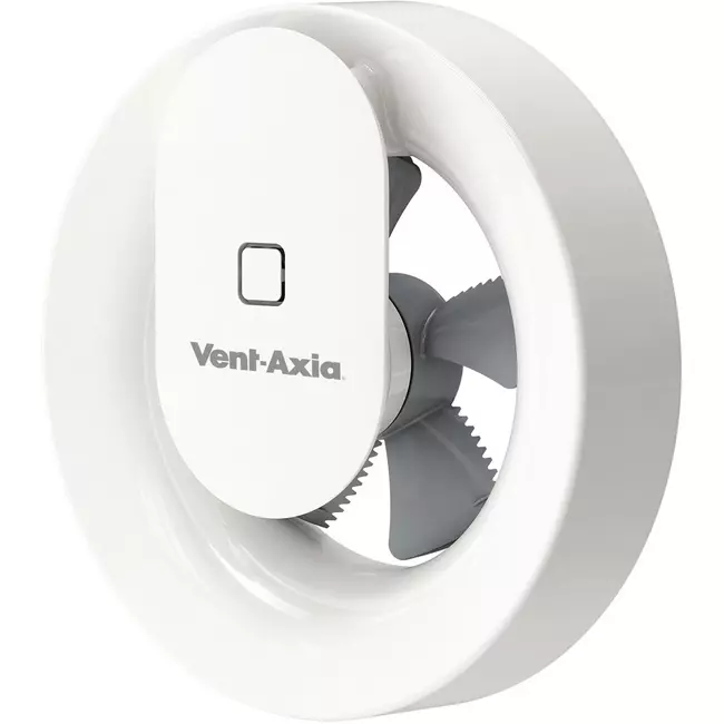 Vent Axia łazienkowy wentylator wyciągowy Svara z czujnikiem wilgoci i światła Ø 100 - 125 mm (sterowany za pomocą aplikacji)