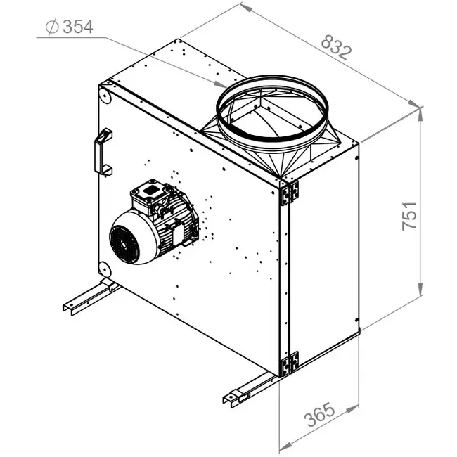 Wentylator skrzynkowy spalin F400 - MPS 450 D4 F4 30
