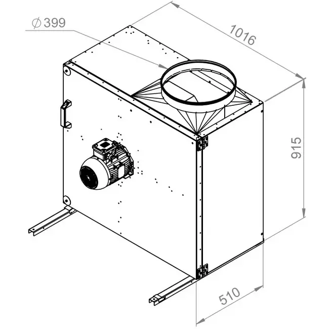 Wentylator skrzynkowy spalin F400 - MPS 500 D4 F4 30