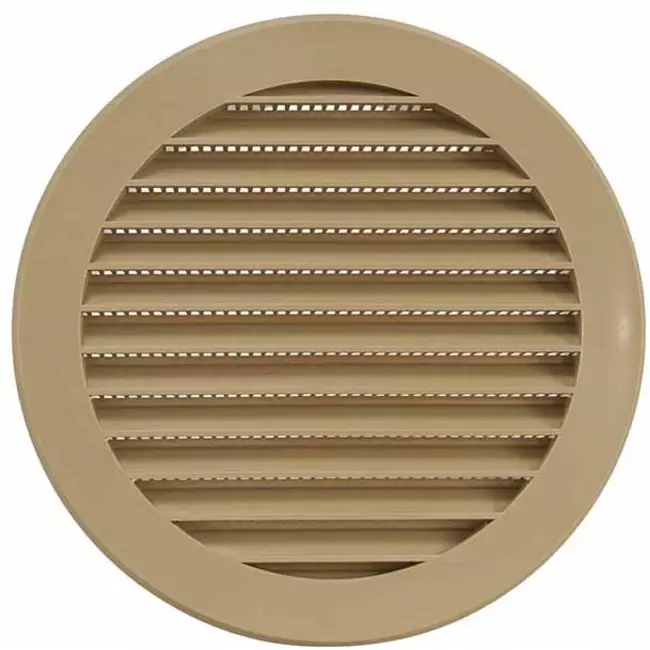 Kratka wentylacyjna o średnicy 125 mm beżowa - VR125Y