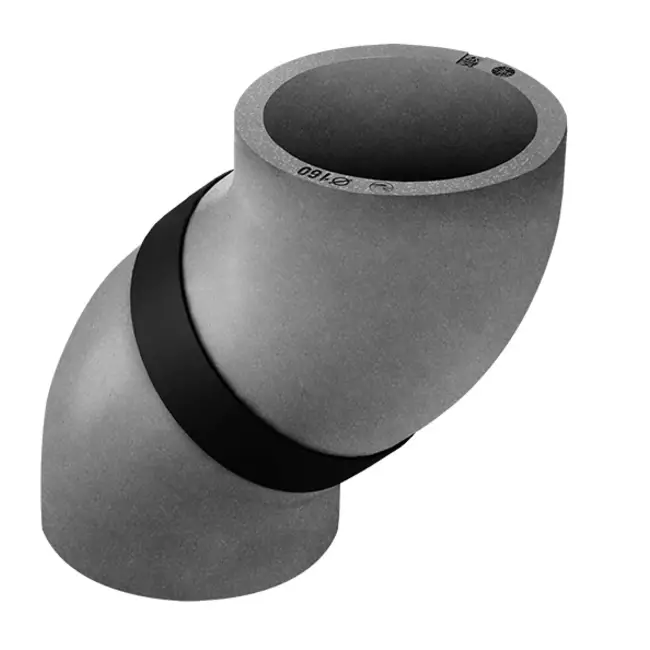 Izolowane kolanko EPS 45° o średnicy 200 mm