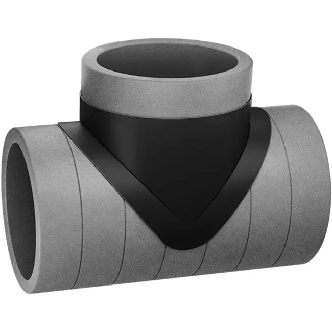 Izolowany trójnik EPS o średnicy 125 mm