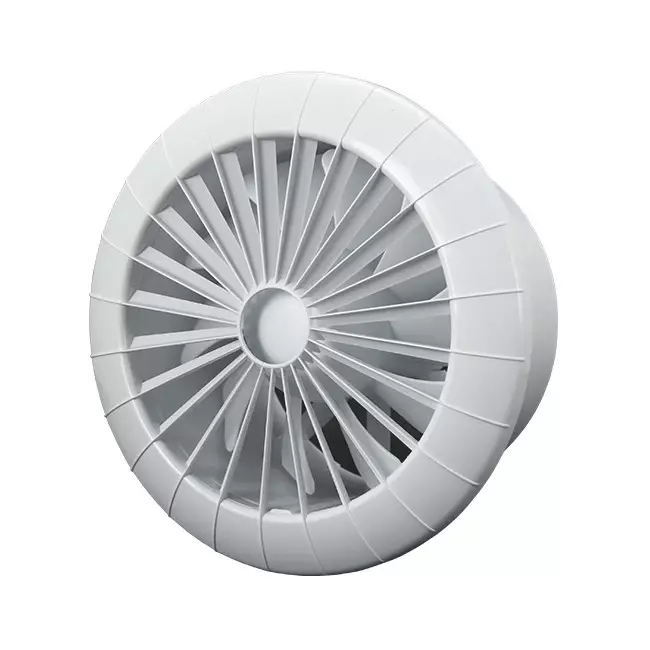 Okrągły biały wentylator łazienkowy z timerem - Ø 150 mm - aRid 150 BB TS