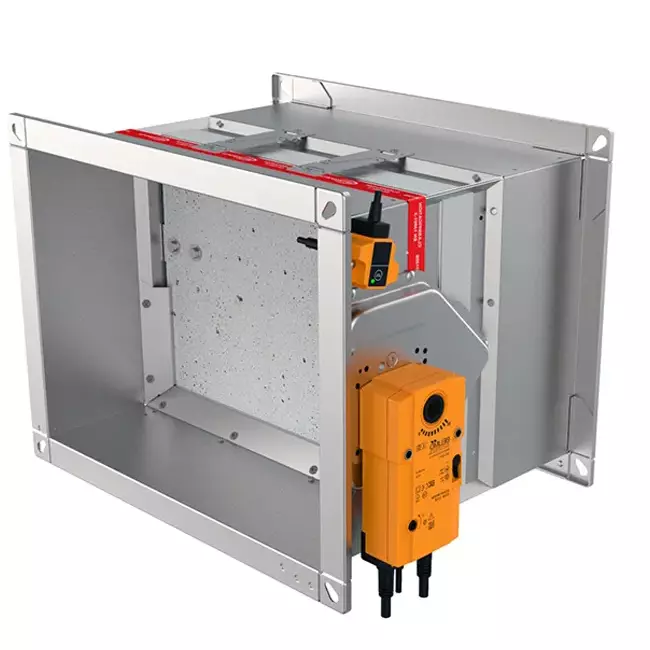 Siłownik prostokątny 24V do klap przeciwpożarowych - E-FD25 100x200 M24 S