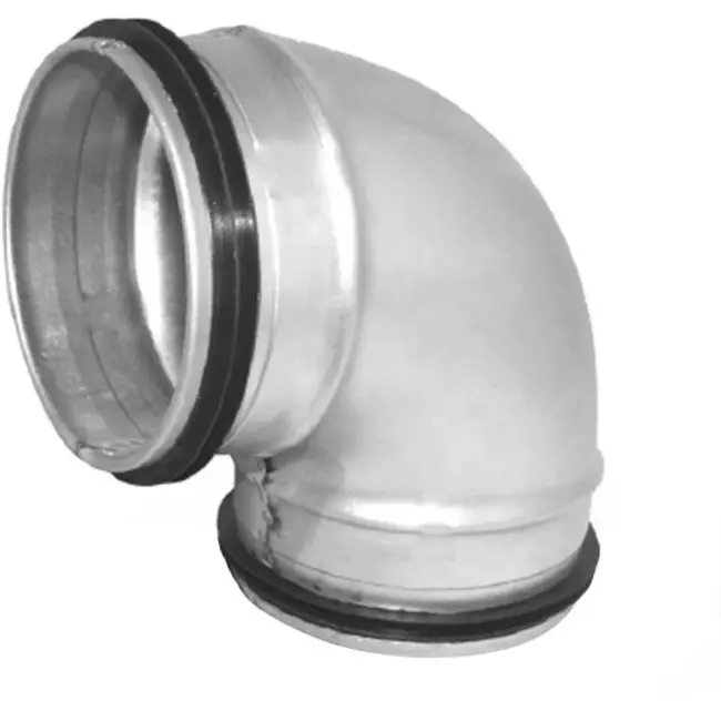 Kolano spiralne okrągłe krótkie 90° Ø 100 mm do przewodu spiralnego
