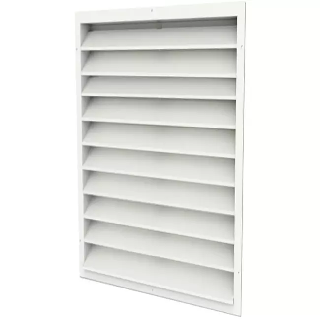 Zewnętrzna krata ścienna ze stali ocynkowanej 600x700 - RAL 9010