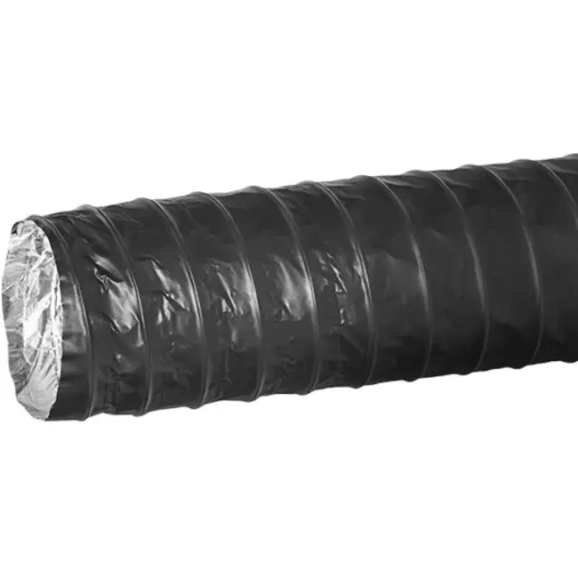 Wąż wentylacyjny Combidec aluminiowy z poliestrową warstwą zewnętrzną czarny Ø 125 mm (10 metrów)