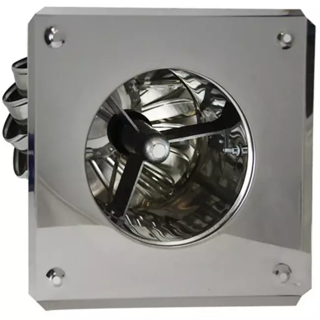 Napędzany wiatrem wentylator dachowy Cowl 250 mm ze stali nierdzewnej wraz z płytą dachową - 180 m3/h