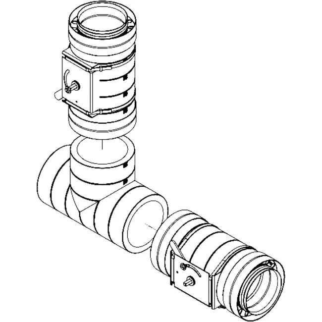 Izolowany trójnik EPS o średnicy 125 mm