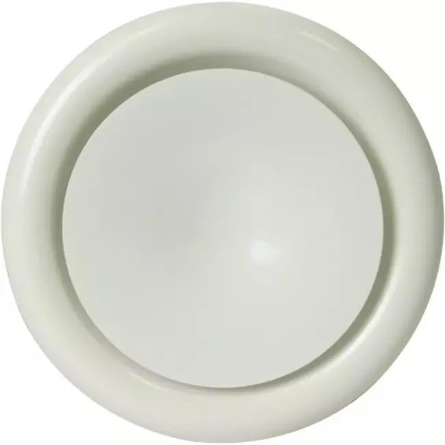 Zawór wentylacyjny nawiewny metalowy Ø 200 mm RAL 9010 RAL 9010h uchwyty mocujące - DVSC-P200