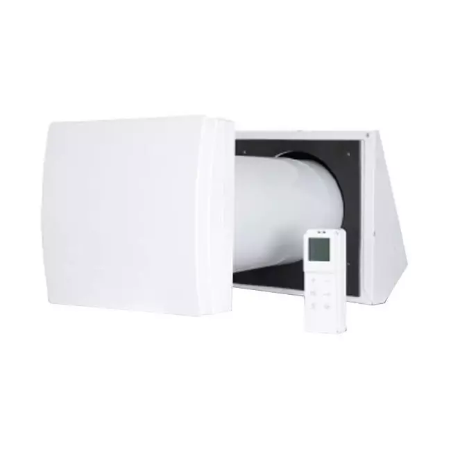 Zdecentralizowana jednostka ścienna WTW HRU Ø100 z pilotem zdalnego sterowania - 25 m³/h - HRU-WALL-RC-100-25-PEG