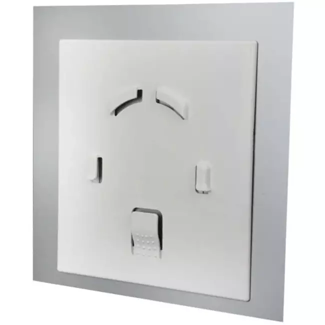 Kratka 15 x 15 cm ze szklanym frontem w kolorze satynowo srebrnym