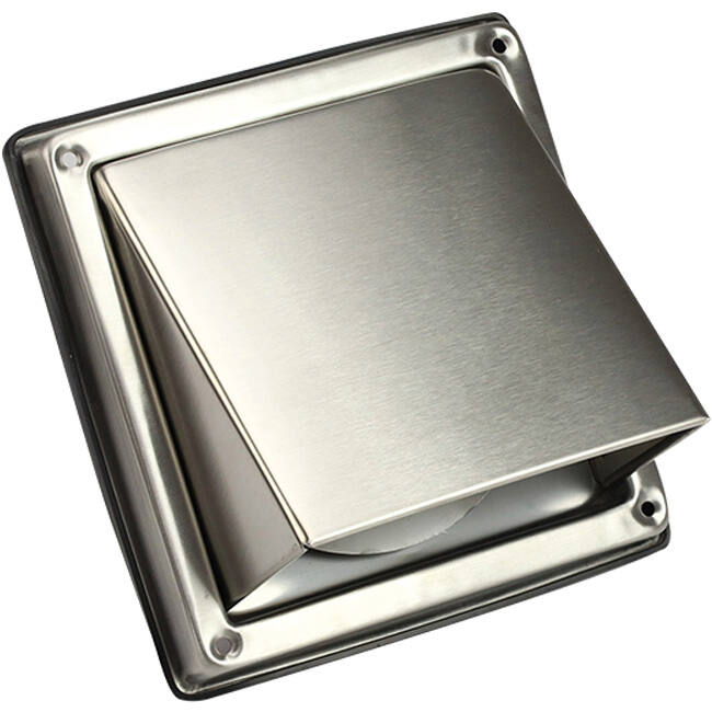 Kratka przednia ze stali nierdzewnej 100 mm z przepustnicą zwrotną wysokiego wlotu - EL-SS-BD100 SS