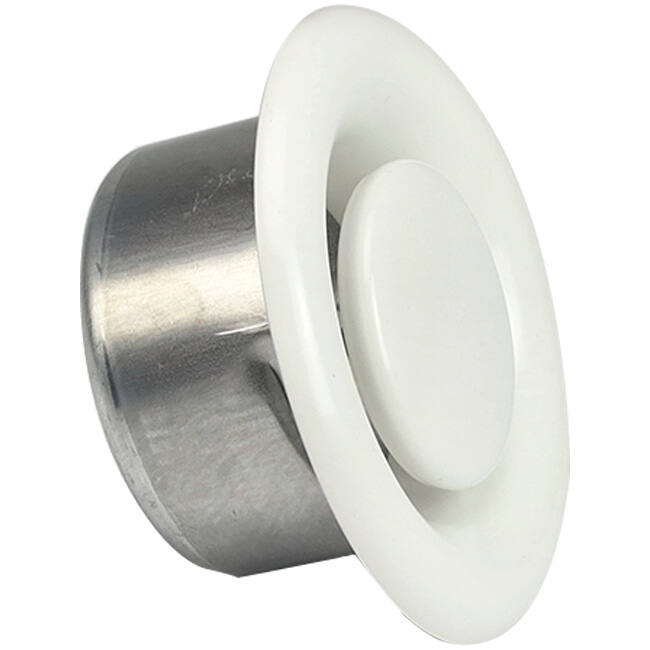 Zawór wywiewny wentylacyjny 125 mm metalowy - E-DVS125 RAL9010