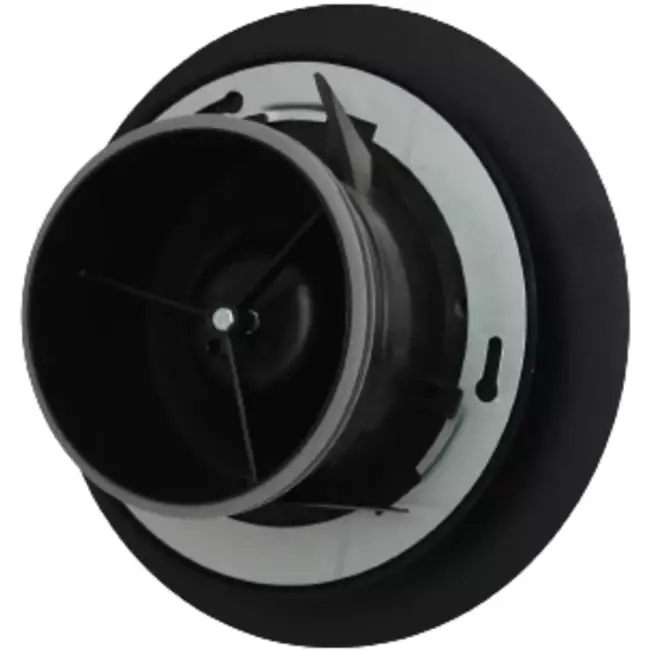 Zawór nawiewno-wywiewny duży Imaginair RLV Ø 125 mm — sprężyny montażowe — kolor czarny