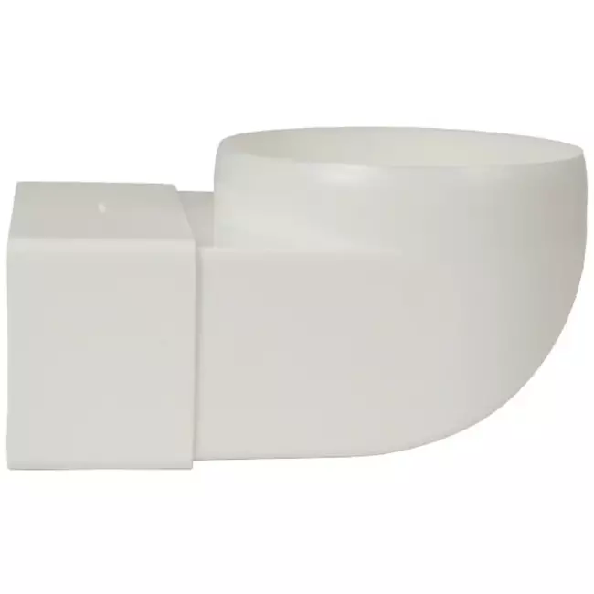 Kolano prostokątne plastikowe pionowe 90° Ø 100 mm - 110 x 55 - KLD