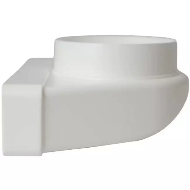 Prostokątne Plastikowe pionowe 90° kolano Ø150mm - 220x90mm KLD29-150