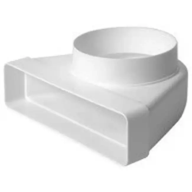 Prostokątne Plastikowe pionowe 90° kolano Ø150mm - 220x90mm KLD29-150