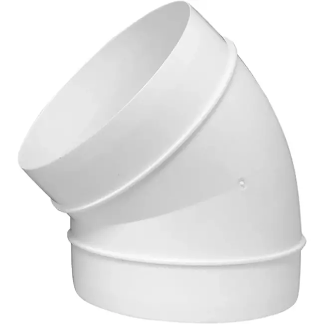 Okrągłe plastikowe kolano o średnicy 45°: 125 mm AL125-45