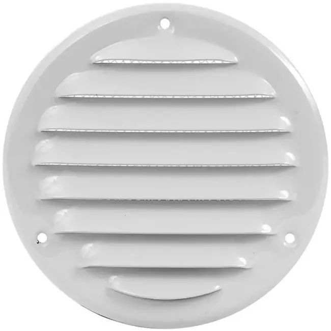 Kratka wentylacyjna metalowa okrągła 125mm biała - MR125 - RAL9016