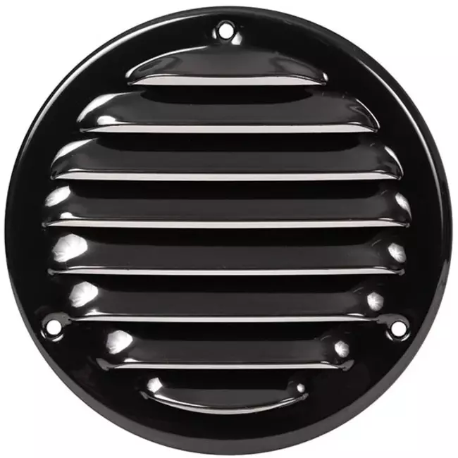 Kratka wentylacyjna metalowa okrągła 100 mm czarna - MR100M - RAL9005