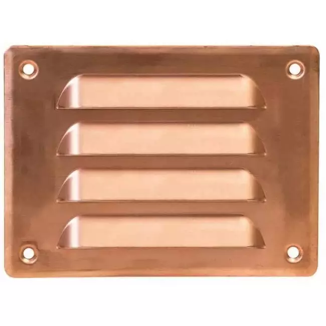 Kratka wentylacyjna metalowa prostokątna 140x105 mm miedziana - MR14105Cu