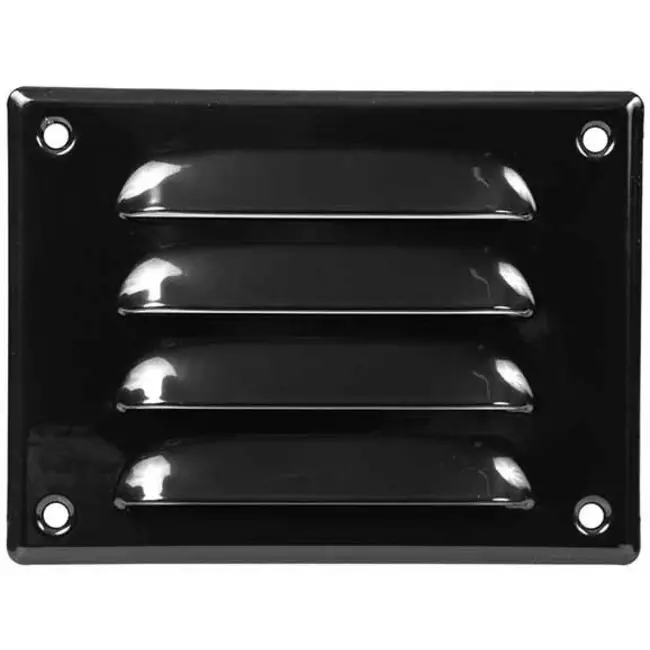 Kratka wentylacyjna metalowa prostokątna 140 x 105 mm czarna - MR14105M