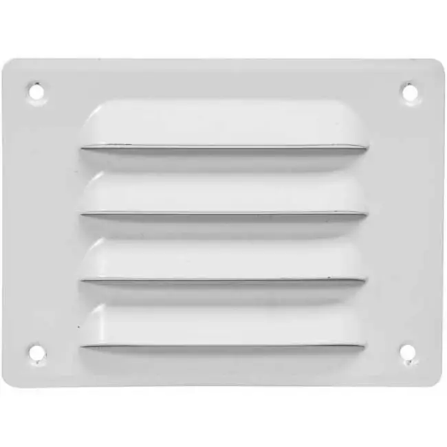 Kratka wentylacyjna metalowa prostokątna 140 x 105 mm biała - MR14105