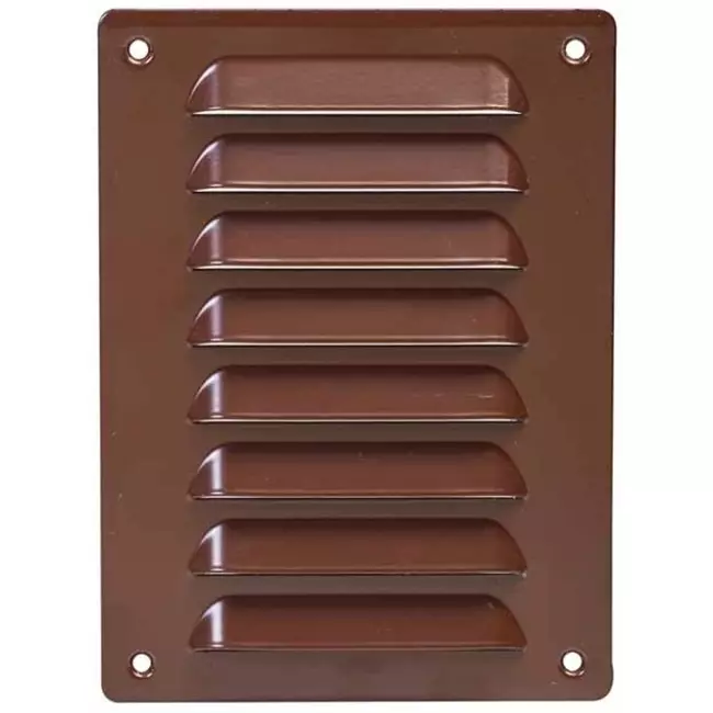 Kratka wentylacyjna metalowa prostokątna 140 x 190 mm brązowa - MR1419B