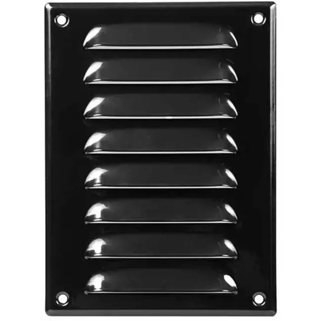 Kratka wentylacyjna metalowa prostokątna 140 x 190 mm czarna - MR1419M