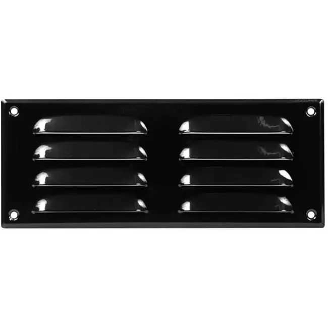 Kratka wentylacyjna metalowa prostokątna 260 x 105 mm czarna - MR26105M