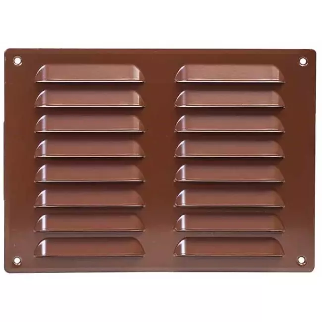 Kratka wentylacyjna metalowa prostokątna 260 x 190 mm brązowa - MR2619B
