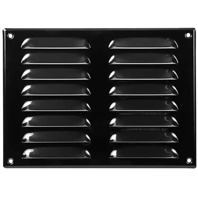 Kratka wentylacyjna metalowa prostokątna 260 x 190 mm czarna - MR2619M