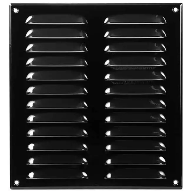 Kratka wentylacyjna metalowa prostokątna 260 x 280 mm czarna - MR2628M