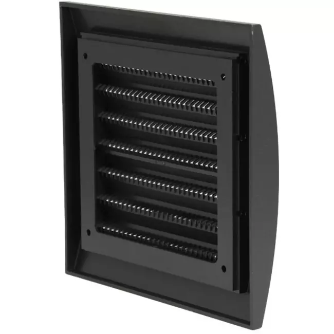Kratka ścienna regulowana 150 x 150 mm średnica 100 mm antracyt - ND10A