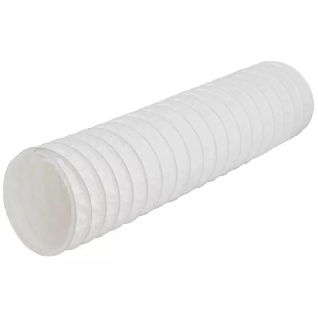 Elastyczny wąż wentylacyjny PVC biały Ø 125 mm (6 metrów)