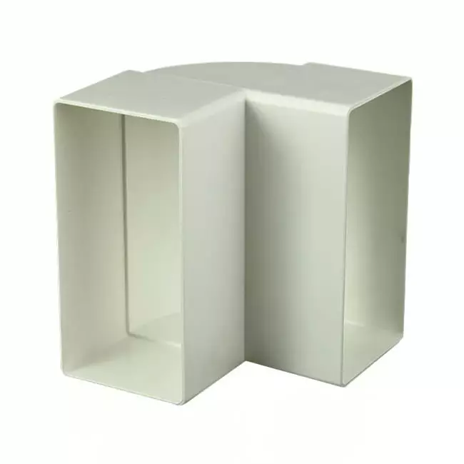 Kolano prostokątne plastikowe pionowe 90° 110 x 55 - KLV.