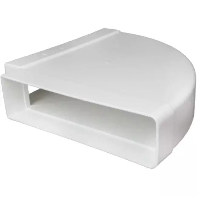 Łuk prostokątny plastikowy poziomy 90° 220 x 55 mm - KLH25-90