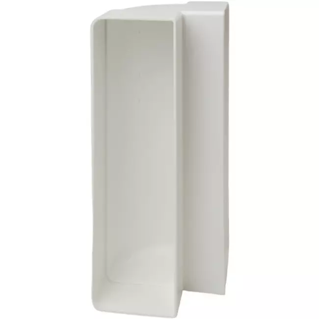 Kolano prostokątne plastikowe pionowe 90° 220 x 55 mm - KLV25-90