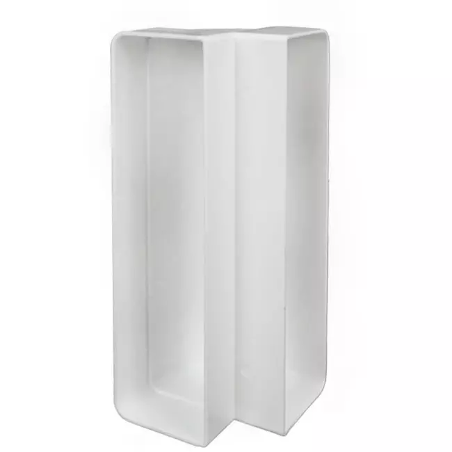 Kolano prostokątne plastikowe pionowe 90° 220 x 55 mm - KLV25-90