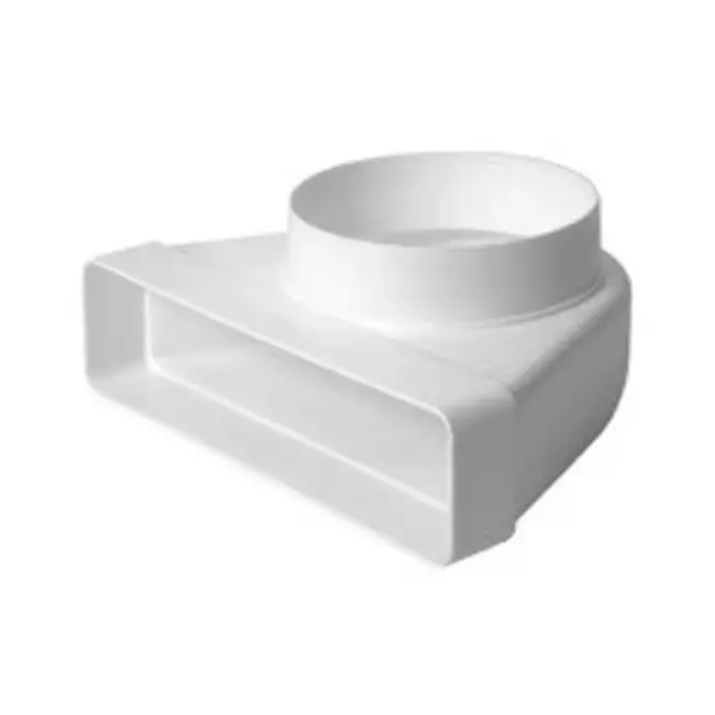 Kolano prostokątne plastikowe pionowe 90° Ø 100 mm - 220 x 55 mm KLD25-100